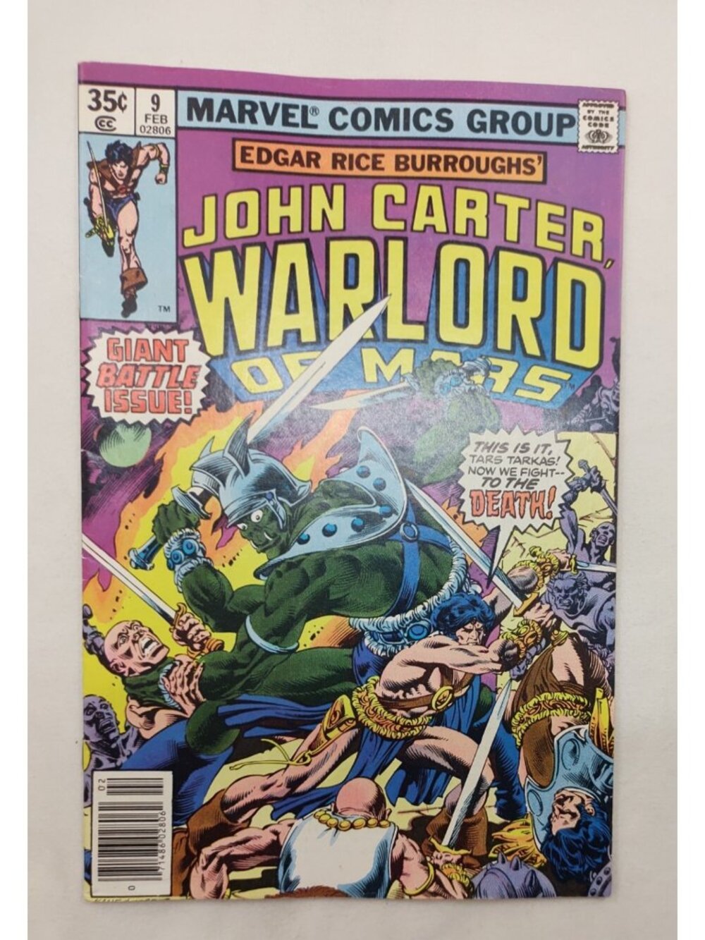 John Carter Warlord of Mars #9 Marvel 35¢ Bronze Age FN/VF